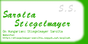 sarolta stiegelmayer business card